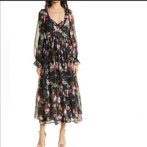 By TiMo Floral Chiffon Wrap Dress